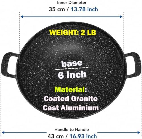 Large Discada Bbq Cooking Disc Disco Cooker Comal Mexican Frying Skillet Cowboy Wok Comal Pan Disk Bowl Grill Plate Non Stick Nonstick for Camping Picnic Indoor Outdoor Round Stove Top - Image 2