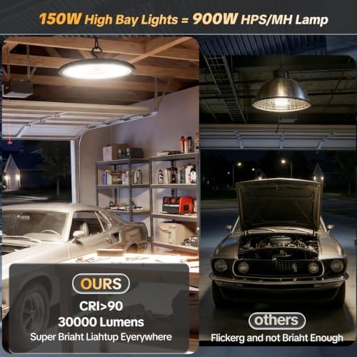 AIKVSXER 10Pack UFO LED High Bay Lights, 150W Shop Lights, 22500LM, 6000K - Image 4