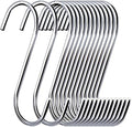 ESFUN 30 Pack 3.7 inch Metal S Hooks Steel S Hooks Plants Hanging Hangers for Kitchen Pans Pots Bags Purse Jeans Jewelry Towels by ESFUN