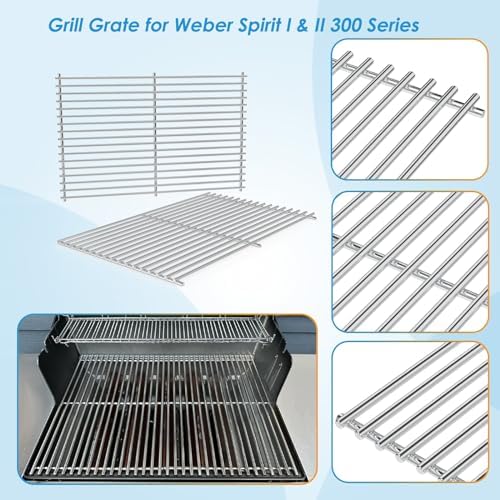 7639 17.5" Grill Grates Replacement for Weber GS4 Spirit II 300 Series, for Weber Spirit 300 Grill Grates, Genesis Silver/Gold/Platinum B/C, Genesis 1000-5000 for Weber Grill Grates - Image 4