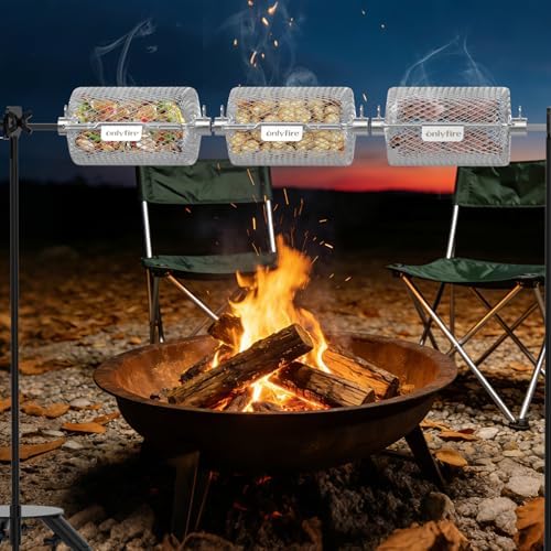 onlyfire Stainless Steel Rotisserie Basket Kit, Set of 3 - Image 6