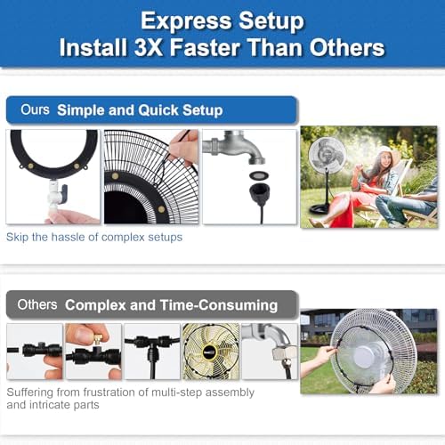 POCKET PANDA Fan Misting Kit. Fan Misters for Cooling Outdoor - Image 3