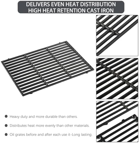 66097 Genesis ii E-410 Grill Grates Replacement Parts for Weber Genesis ii 400 Series II E-410 II SE-410 E-435 S-435 66089 GS4 Cooking Grates Accessories Kitchenaid 740-0781 720-0856V Cast Iron Grids - Image 6