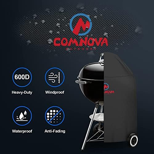 Comnova Charcoal Kettle Grill Cover - 7153 BBQ Cover for Weber 26 Inch Original Kettle, Heavy Duty & Waterproof Cover for 26 Inch Weber, Cuisinart and Char-Griller Grills - Image 6