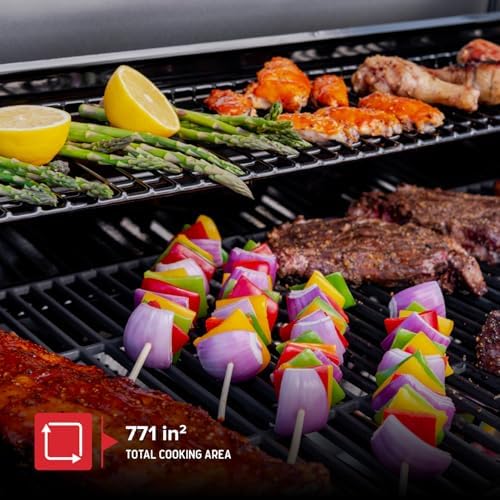 Nexgrill Deluxe 5-Burner Gas Grill, Ceramic Side Burner with Side Table - Image 3