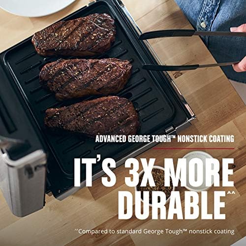 George Foreman Smokeless - Digital Smart Select, Family Size (4-6 Servings), Stainless Steel, GRD6090B - Image 6