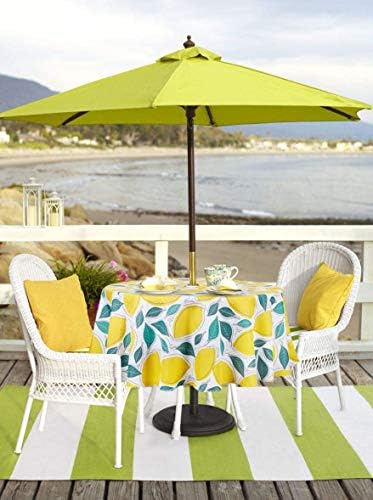 SUQ I OME Patio Umbrella Tablecloth, Lemon, 60'' Round with Zipper - Image 3