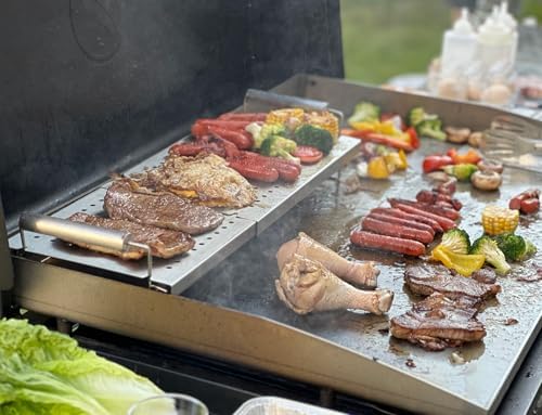 Griddle Warming Rack for Blackstone 17 22 28 36 Inch Griddles, Adjustable Grill Warming Rack for Blackstone Weber Charbroil and Most Tabletop Griddle Accessories - Image 2
