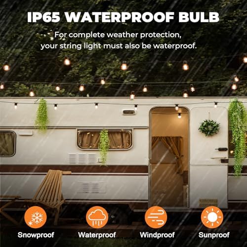 GvvooHome 90 Pack LED G40 Replacement Bulbs for String Lights, Shatterproof Plastic Globe Bulb for Indoor Outdoor Patio Decor, E12 Candelabra Socket Base, Warm White - Image 5
