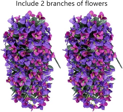 Faux Bougainvillea Artificial Flowers Plants for Outdoors Outside Decor, 2pcs Fake Flowers Silk Long Trailing Vines UV Resistant Realistic Faux Flowers for Front Door Porch Planter Balcony Yard, Mix - Image 5