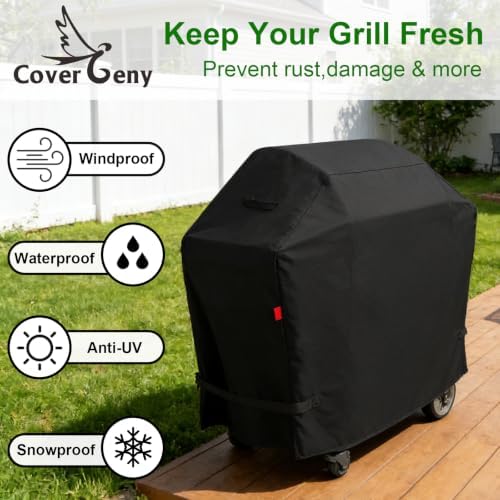 Grill Cover for Weber Spirit 200 and Spirit II 200 Series, E-210, Spirit 300,Spirit II 300, Spirit 400 Series,E-310,E-325,S-315,E-435, E-425,EP-325 Compared to Weber 7106 & 7139,52" - Image 6