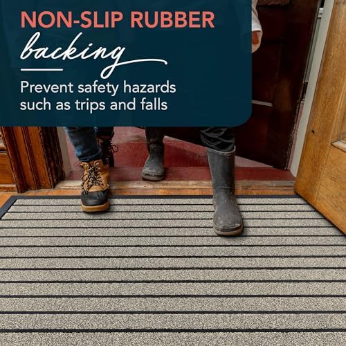 ubdyo Extra Durable Door Mat Outside Entrance (47" x 32", Bright Beige) - Image 5