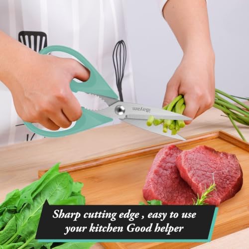 Cook's Tool & Gadget Sets, iBayam Kitchen Scissors, Aqua Sky 2 Pack - Image 6