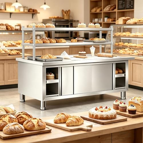Stainless Steel 39×20×55 in Commercial Prep Work Table by Unknown