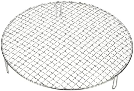 uxcell 14 Inch Round Cooking Rack, Stainless Steel Canning Racks with Legs, Barbecue Mesh Grill for Baking Cooling Steaming Cookware by uxcell