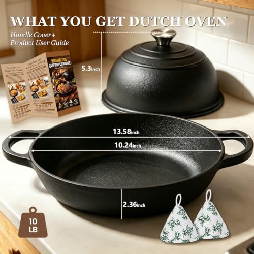 Cast Iron Bread Oven 6QT, Sourdough Bread Baking Pan with Lid - Image 6