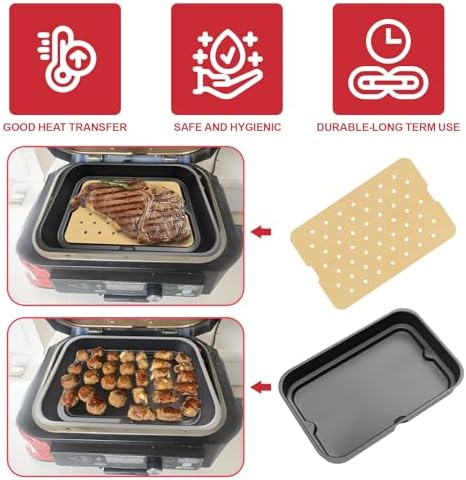 Grill Cooking Pot and Liners for Ninja Foodi FG551 DG551 DG651 Smart XL, Air Frying Griddle Pot with Disposable 100pcs Liners for Ninja Foodi Smart XL Accessories - Image 3
