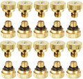 20 Pack Brass Misting Nozzles Tees, Brass Spray Nozzles for Greenhouse Landscaping Humidification, Dust Control Mist Nozzle Sprinkler for Outdoor Cooling System 0.012 Orifice (0.3 mm) 10/24 UNC Garden by RESNSTAR