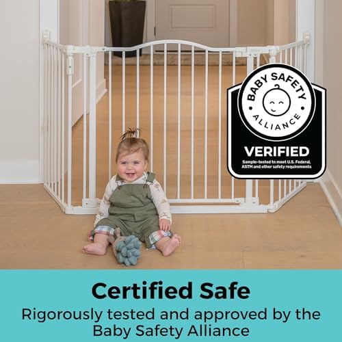 Toddleroo by North States - 6-Bar Extension for Deluxe Décor Gate: 15 Inch Baby Gate Extension - Add Up to 6 Extenders - White - Image 6