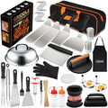 237pcs Griddle Accessories Kit for Blackstone, Perfect Flat Top Grilling Accessories, Grill Spatula Set with Enlarged Spatulas, Basting Cover, Burger Press Patty Maker, Scraper for Outdoor Barbecue by EWFEN