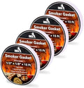 UNCO- Grill Gasket, 4 Pack, 15 ft, 1/2"x 1/8", black, Smoker Gasket Sealer High Temp by Unco