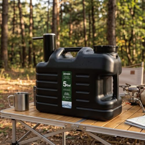 HAIGE 5 Gallon Camping Water Container with Electric Pump & Spigot Black - Image 5