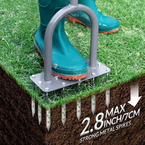 Walensee Aerator Lawn Tool, 15-Spike Manual Lawn Aerator Tool for Yard - Image 3