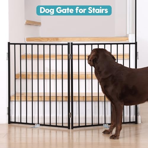 No Pawblems Full Metal Dog Gate Extension, 30" Tall Foldable Panels - Image 6