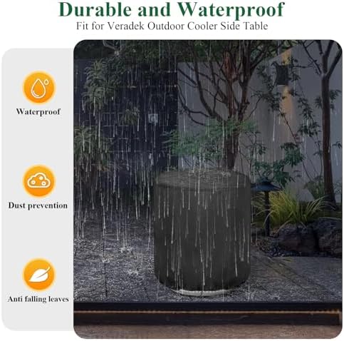 Patio Cool Bar Table Cover for Outdoor Cooler Side Table Cover-18.5D x 20H - Image 3