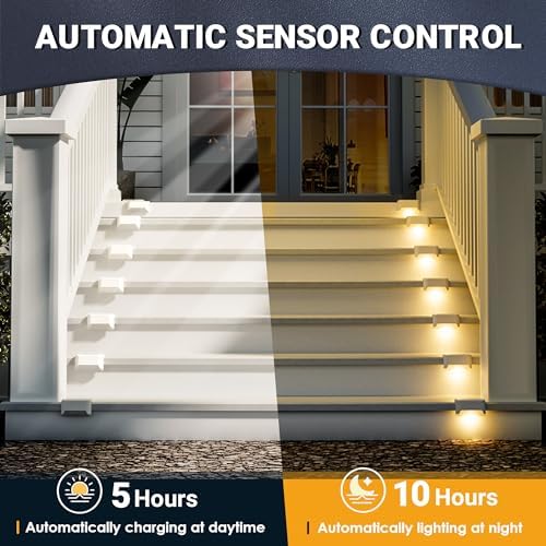SOLPEX Solar Fence Lights Outdoor 16 Pack, Waterproof Led, Warm White - Image 2