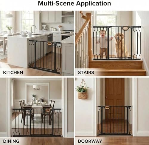 85.5-90.6 Inch Extra Wide Baby Gate for Stairs Doorways - Image 7
