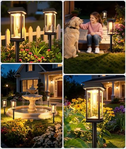 Solar Pathway Lights Outdoor, 12 Pack Upgraded Solar Garden Lights Solar Powered, Solar Lights Outdoor Waterproof IP65, 15 Hours Outdoor Solar Lights for Yard Patio Landscape Walkway Driveway Decor - Image 6