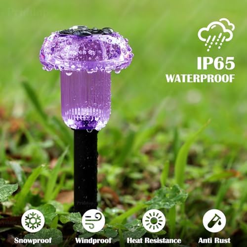 Priddop Solar Halloween Lights Outdoor Waterproof 8 Pack Halloween Decor - Image 7