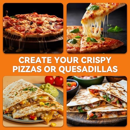 Baker’s Friend Countertop Pizza Maker Electric, 12 Inch Pizza Maker Machine for Home, Quesadilla Maker, Non-stick Cooking Plates,Horno Para Pizza, 1400W, Graphite - Image 4