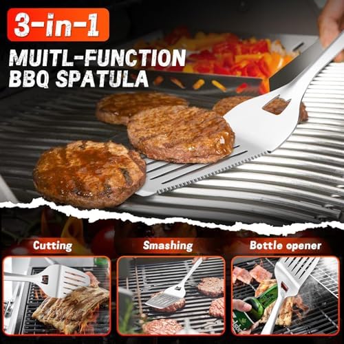 PURPLEBIRD Grill Set for Outdoor Grill 6 pcs, Heavy Duty Grilling Tools Set - Image 3