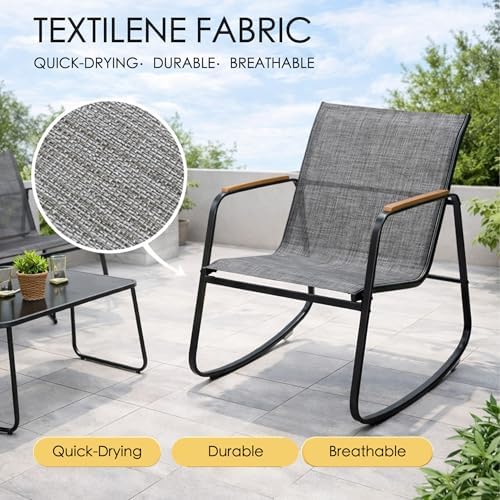 Kozyard 4-Piece Outdoor Patio Furniture Set with Textilene Chairs - Image 3
