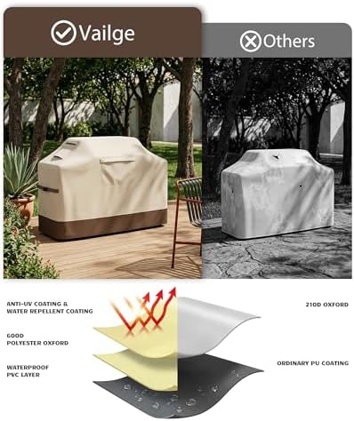Vailge Grill Cover for Outdoor Grill & Waterproof 600D BBQ Cover 48 Inch - Image 5