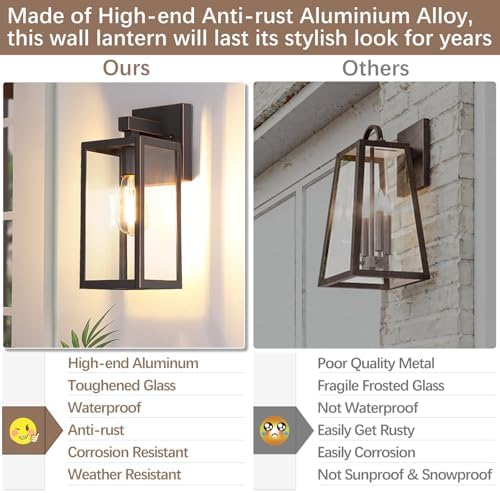 MAXvolador Outdoor Wall Light Fixtures, Exterior Waterproof Wall Lanterns - Image 3
