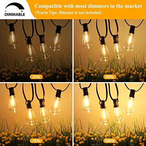 Brightever 180FT Outdoor String Lights 94 Bulbs, Waterproof Patio Lights - Image 4