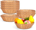 Bread Basket, 8 Pack 9.45 Inch Large Gift Round Food Storage Basket Bin, Bread Container For Serving Wicker Baskets For Kitchen, Restaurant, Christmas Gifts by Unknown