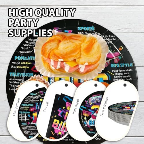 96Pcs Vintage 30th Birthday Party Decorations,Serve 24 - Image 6