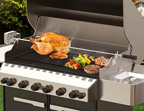 onlyfire Universal Rotisserie Kit with 110V Electric Motor for Gas Grills - Image 4