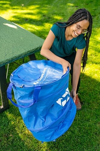Coghlan's Deluxe Durable Pop-Up Recycling Can – Collapsible Bin with Zippered Lid, Bag Clips, and Anchoring Points for Camping, Home, and Outdoor Use – 29.5 Gallon - Image 5