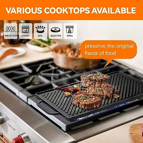 GGC Cast Iron Reversible Griddle - Image 5