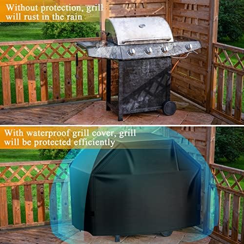 Aoretic Grill Cover, 65 inch BBQ Gas Grill Cover for Outdoor Grill, Charbroil Grill Cover Barbecue Waterproof, Anti-UV for Weber Char-Broil Monument, Dyna-glo Nexgrill Spun Polyester - Image 5