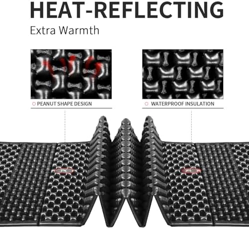 Foam Camping Pads for Hiking, Ultralight Closed Cell Mattress, Waterproof Soft Mat for Adults, Wide Picnic Yoga Mats, Folding Sleeping Pad for Outdoor Backpacking - Image 2