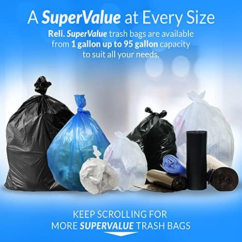 Reli. SuperValue 13 Gallon Trash Bags | 1000 Count Bulk - Image 7