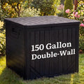 YITAHOME 150 Gallon Large Outdoor Storage Box w/Double Wall by YITAHOME