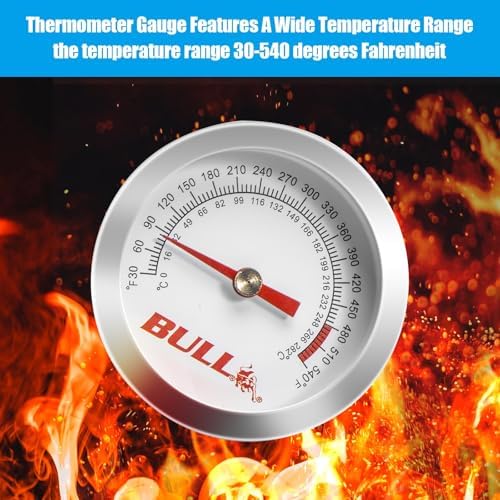 2.5" BBQ Grill Thermometer Replacement for Most Bull Grills Parts, Outdoor Grill Small Temperature Gauge for Bull Grill Accessories - Image 4