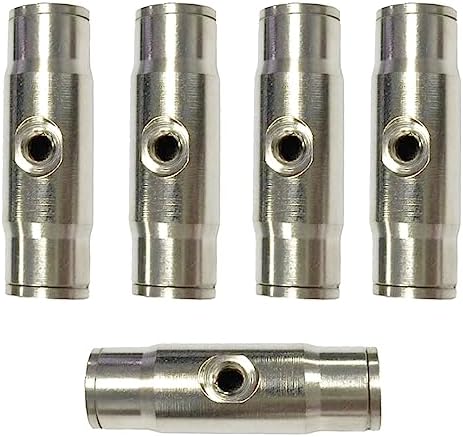 Brass Slip-lock Connectors for High Pressure Misting System, 3/8" Misting Nozzle Connectors, 5 pcs Push to Connect Fittings for 3/16" Threaded Mister Nozzles by TLTOOLEGIN